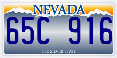 NV license plate 65C916