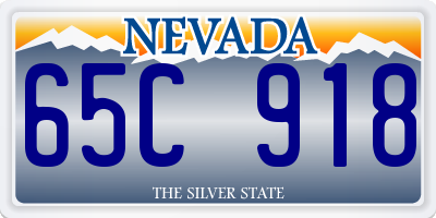 NV license plate 65C918