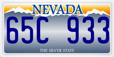 NV license plate 65C933
