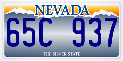 NV license plate 65C937