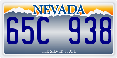 NV license plate 65C938