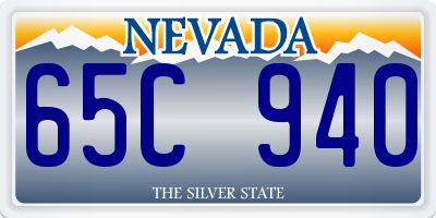 NV license plate 65C940