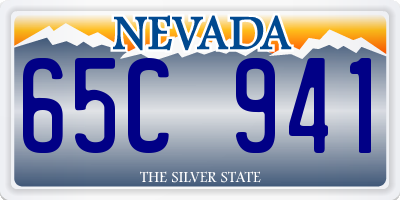NV license plate 65C941