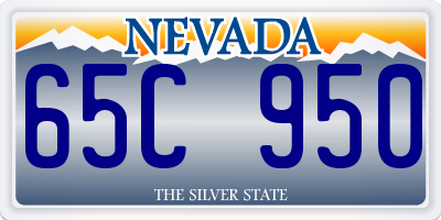 NV license plate 65C950
