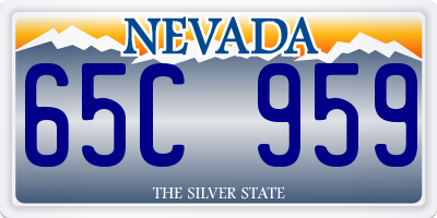 NV license plate 65C959