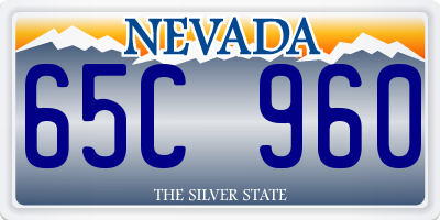 NV license plate 65C960