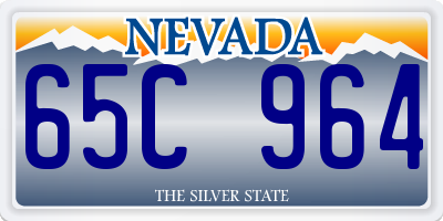 NV license plate 65C964