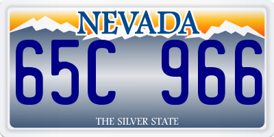 NV license plate 65C966