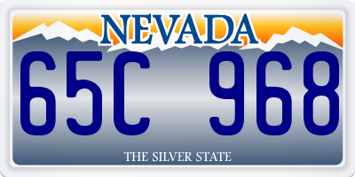 NV license plate 65C968