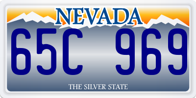 NV license plate 65C969