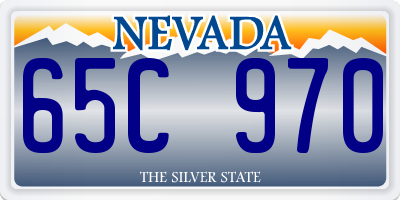 NV license plate 65C970