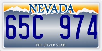 NV license plate 65C974