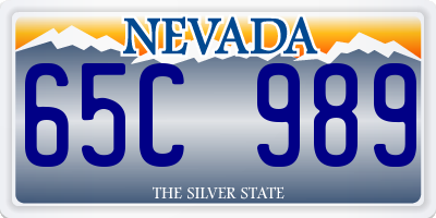 NV license plate 65C989