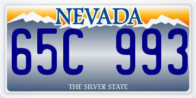 NV license plate 65C993