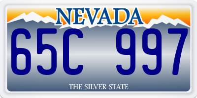 NV license plate 65C997