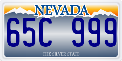 NV license plate 65C999