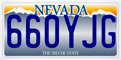 NV license plate 660YJG