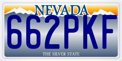 NV license plate 662PKF