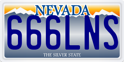 NV license plate 666LNS