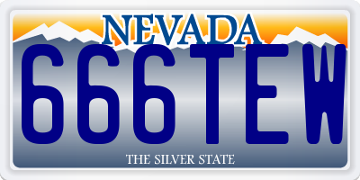 NV license plate 666TEW