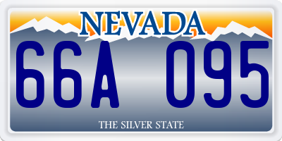 NV license plate 66A095