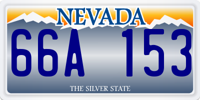 NV license plate 66A153