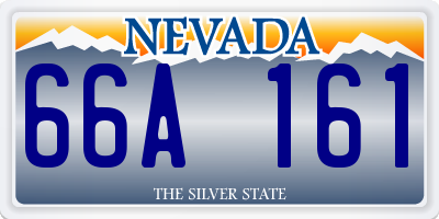 NV license plate 66A161