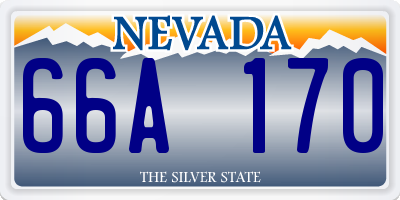 NV license plate 66A170