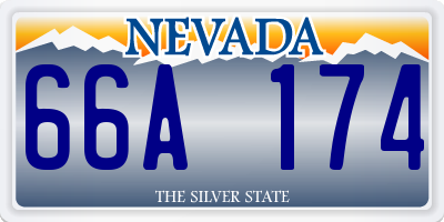 NV license plate 66A174