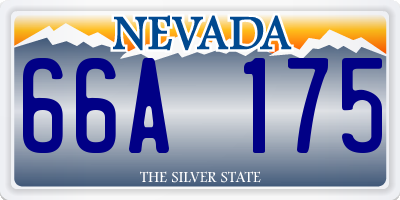 NV license plate 66A175