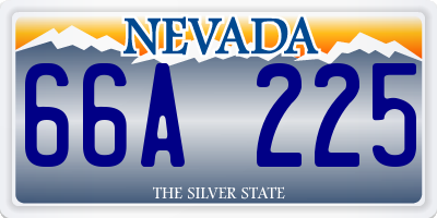 NV license plate 66A225