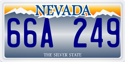 NV license plate 66A249