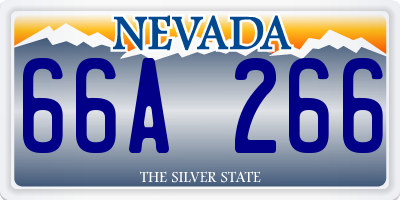NV license plate 66A266