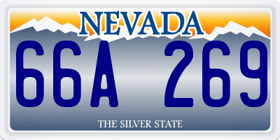 NV license plate 66A269