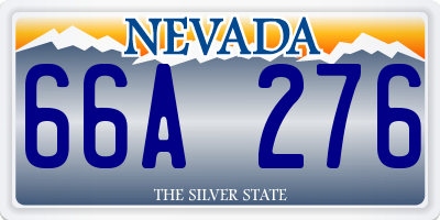 NV license plate 66A276