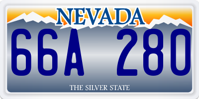 NV license plate 66A280