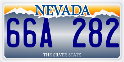 NV license plate 66A282