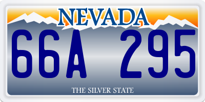 NV license plate 66A295