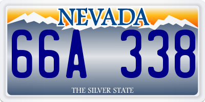 NV license plate 66A338