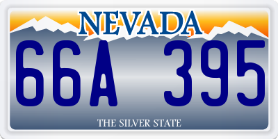 NV license plate 66A395