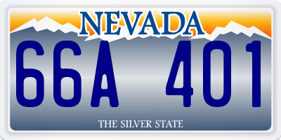 NV license plate 66A401