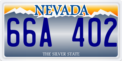 NV license plate 66A402