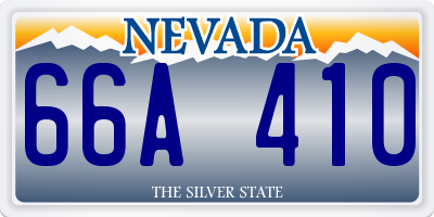 NV license plate 66A410