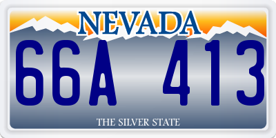 NV license plate 66A413