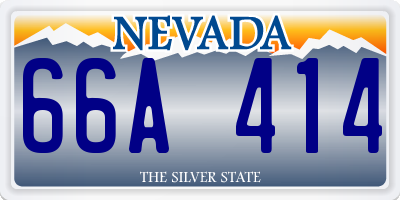 NV license plate 66A414