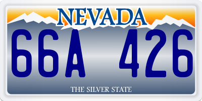 NV license plate 66A426