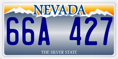 NV license plate 66A427