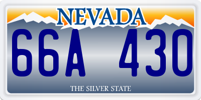 NV license plate 66A430