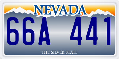 NV license plate 66A441