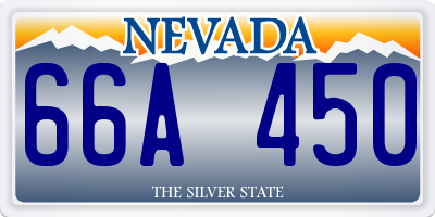 NV license plate 66A450